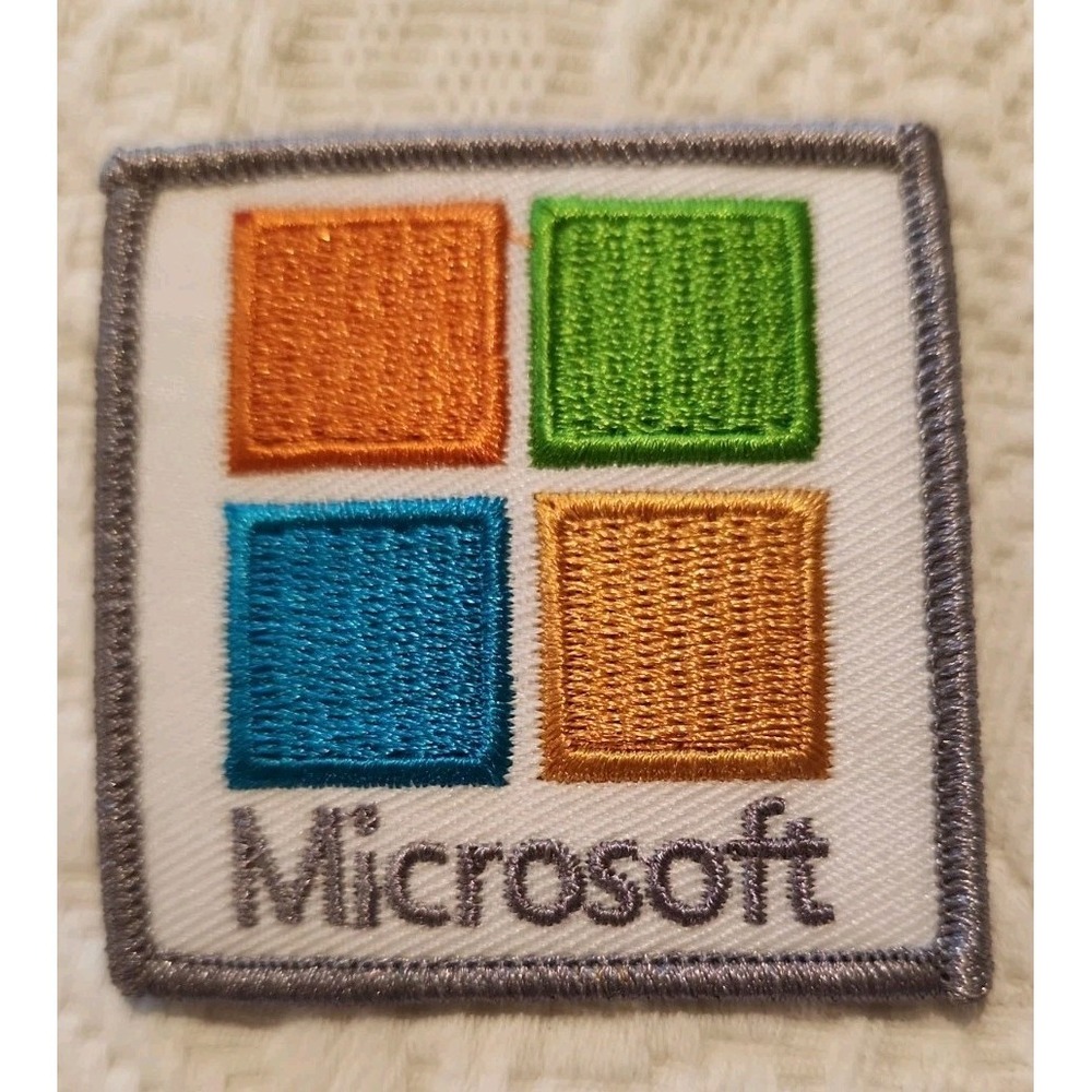 Microsoft Embroidered Logo Iron On Patch Sew Badge Boy Girl Scout Computer MSFT